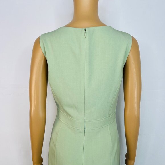Kasper 2PC Midi Dress Suit Size 6 Lemon Green Professional Look Sleek Elegant - Picture 7 of 10